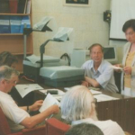 Презентация фонда академика А.П. Ершова, выступает Л.В. Городняя, в первом ряду - Т.М. Яхно, А.В. Замулин, А.А. Берс, июль 1999 г.