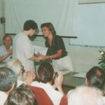 Презентация фонда академика А.П.Ершова, на переднем плане Т.М. Яхно, июль 1999 г.